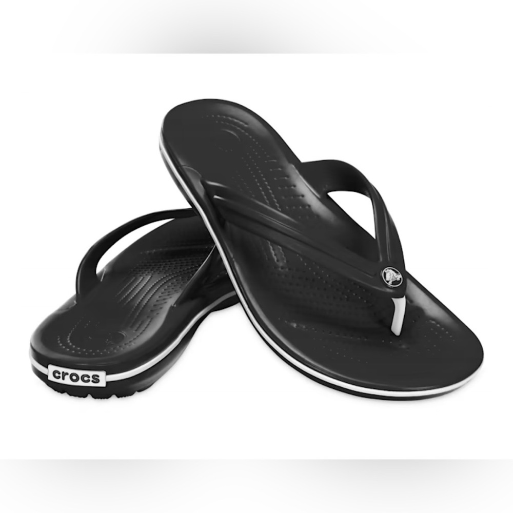 Black Crocband Crocs Flip-flops, Size 8M 10W
